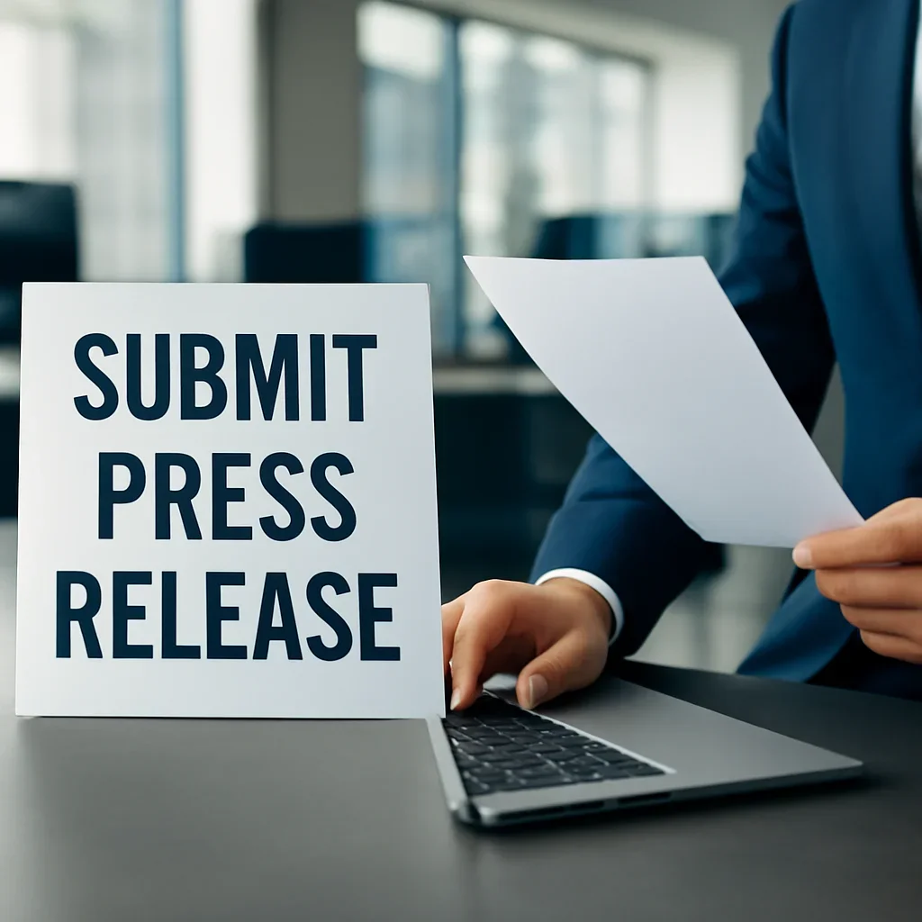 Call to action visual for Submit Press Release on AFV News